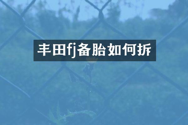 丰田fj备胎如何拆