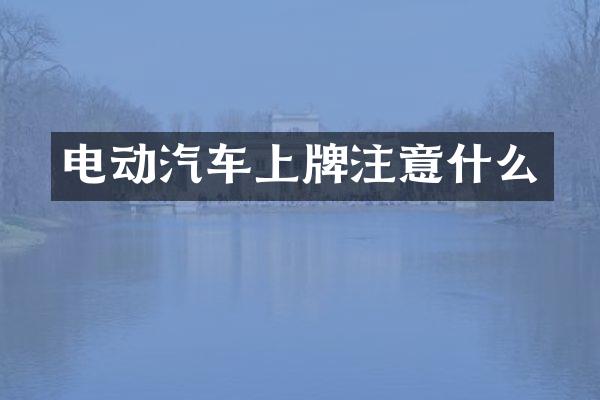 电动汽车上牌注意什么