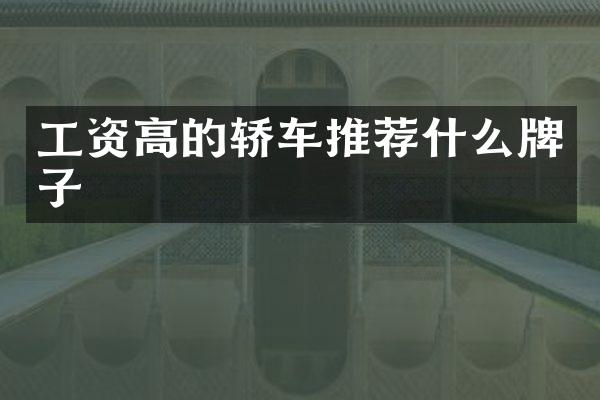 工资高的轿车推荐什么牌子