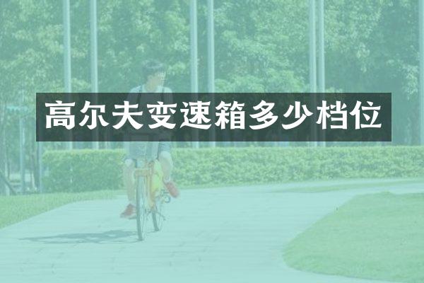 高尔夫变速箱多少档位