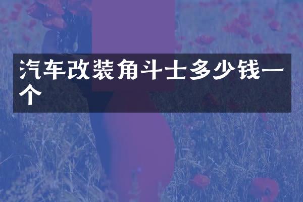 汽车改装角斗士多少钱一个