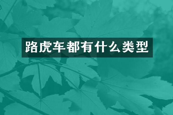 路虎车都有什么类型