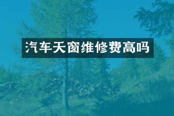 汽车天窗维修费高吗