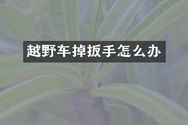 越野车掉扳手怎么办