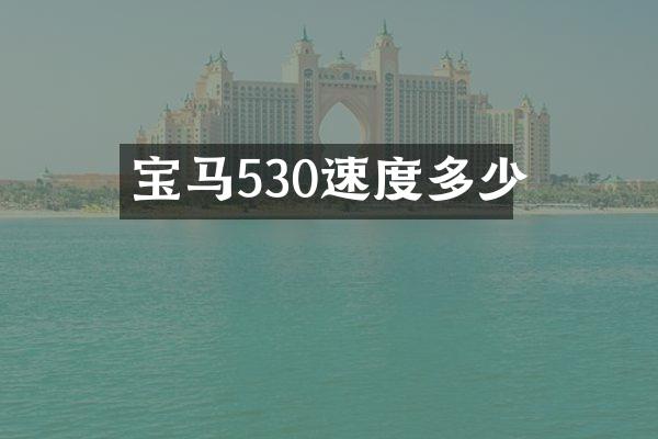 宝马530速度多少