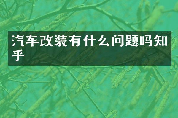 汽车改装有什么问题吗知乎