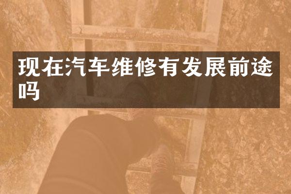 现在汽车维修有发展前途吗