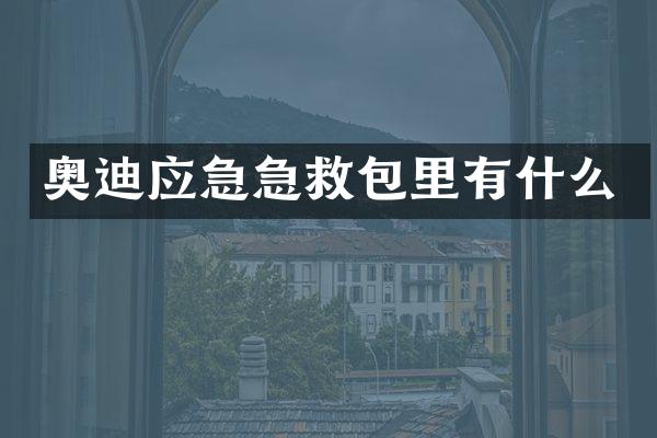 奥迪应急急救包里有什么