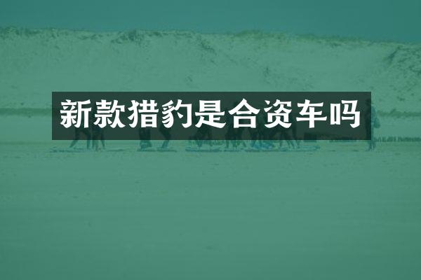 新款猎豹是合资车吗
