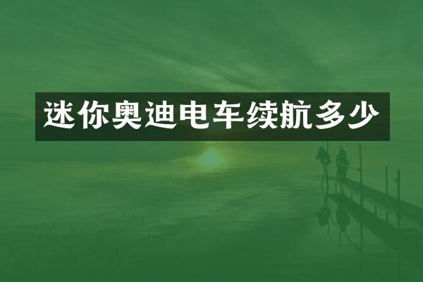 迷你奥迪电车续航多少