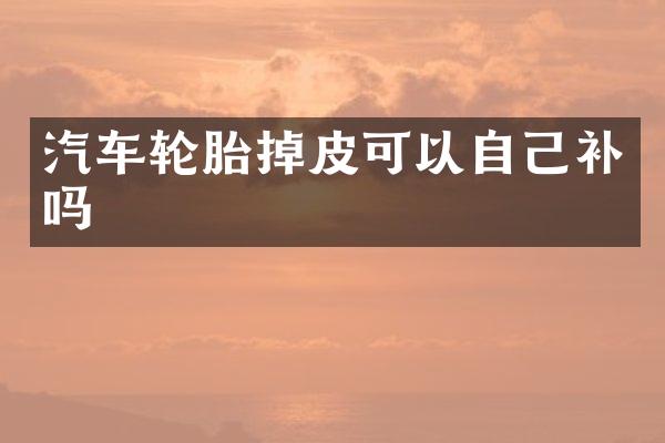 汽车轮胎掉皮可以自己补吗