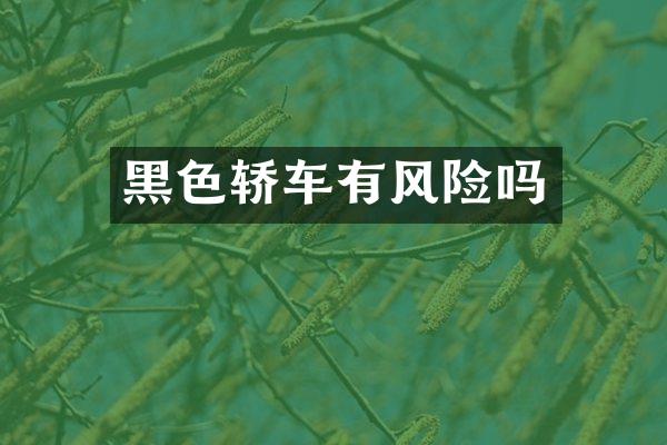 黑色轿车有风险吗