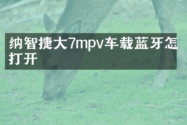 纳智捷大7mpv车载蓝牙怎么打开
