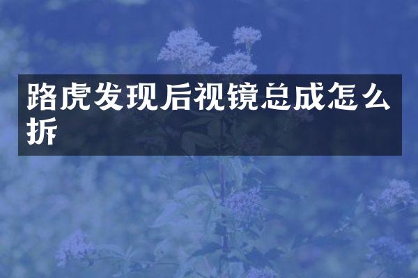 路虎发现后视镜总成怎么拆