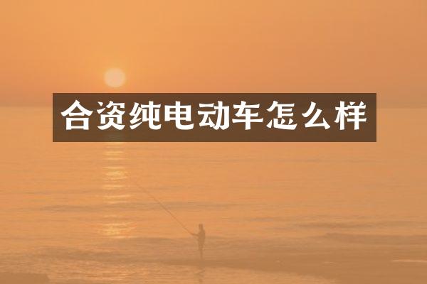 合资纯电动车怎么样