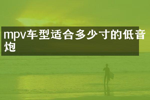 mpv车型适合多少寸的低音炮