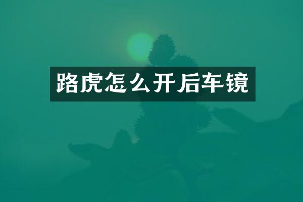 路虎怎么开后车镜