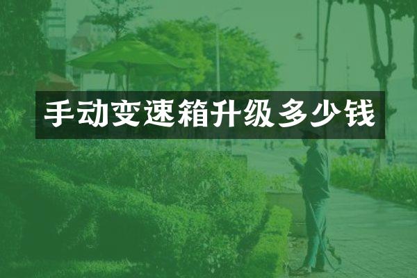 手动变速箱升级多少钱