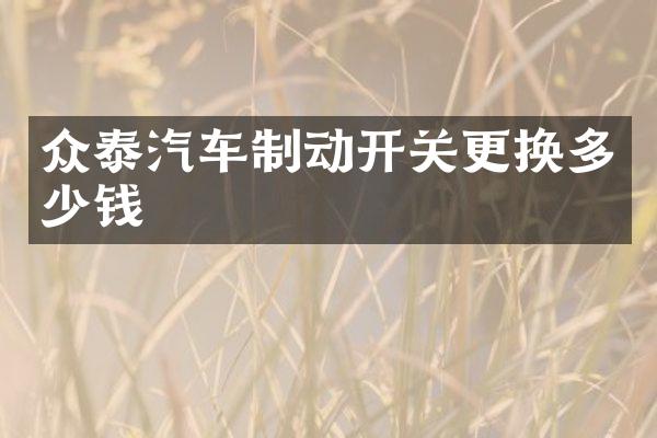 众泰汽车制动开关更换多少钱