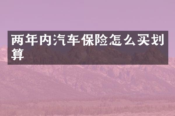 两年内汽车保险怎么买划算