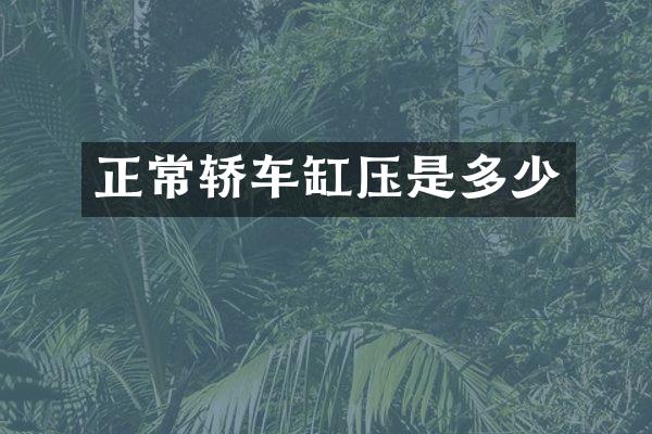 正常轿车缸压是多少