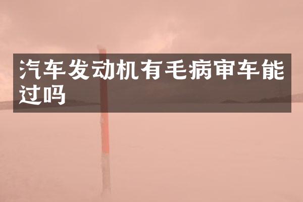 汽车发动机有毛病审车能过吗