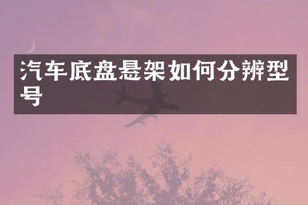 汽车底盘悬架如何分辨型号