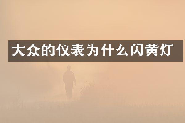 大众的仪表为什么闪黄灯