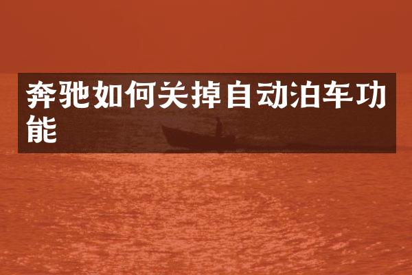 奔驰如何关掉自动泊车功能