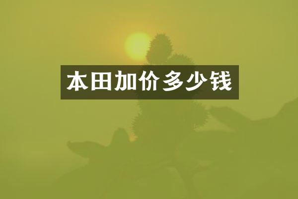 本田加价多少钱