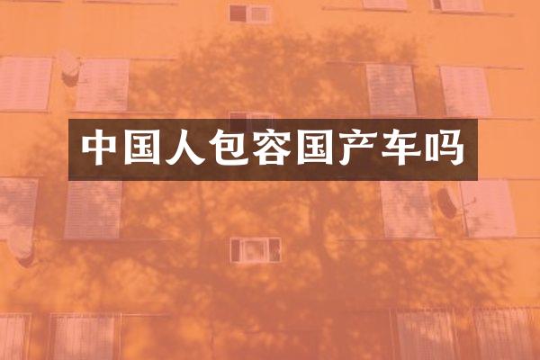 中国人包容国产车吗