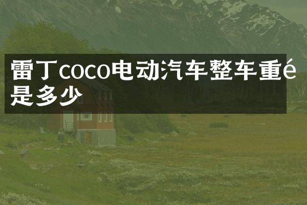 雷丁coco电动汽车整车重量是多少