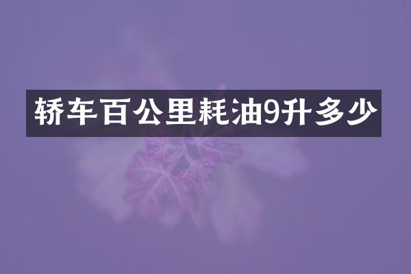 轿车百公里耗油9升多少