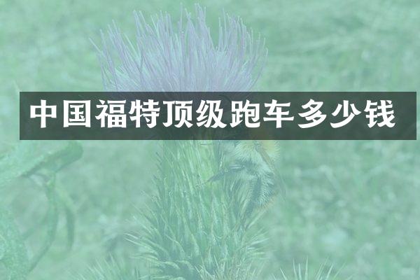 中国福特顶级跑车多少钱