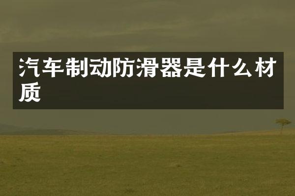 汽车制动防滑器是什么材质