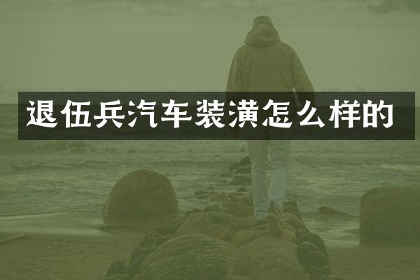 退伍兵汽车装潢怎么样的