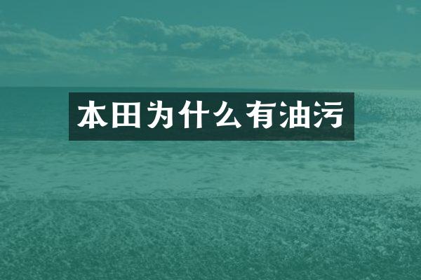 本田为什么有油污