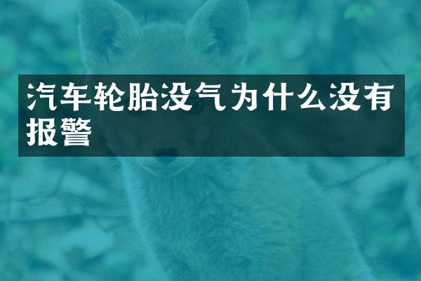 汽车轮胎没气为什么没有报警
