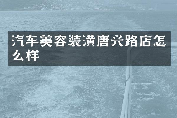 汽车美容装潢唐兴路店怎么样