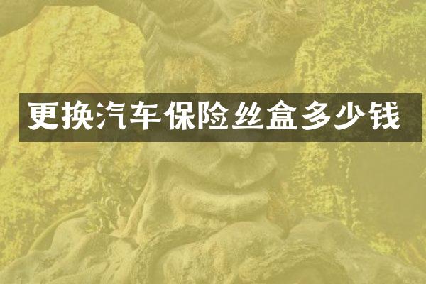 更换汽车保险丝盒多少钱