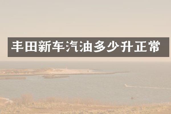 丰田新车汽油多少升正常