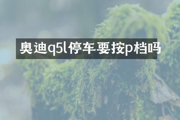 奥迪q5l停车要按p档吗