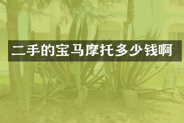 二手的宝马摩托多少钱啊