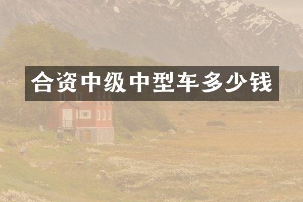 合资中级中型车多少钱