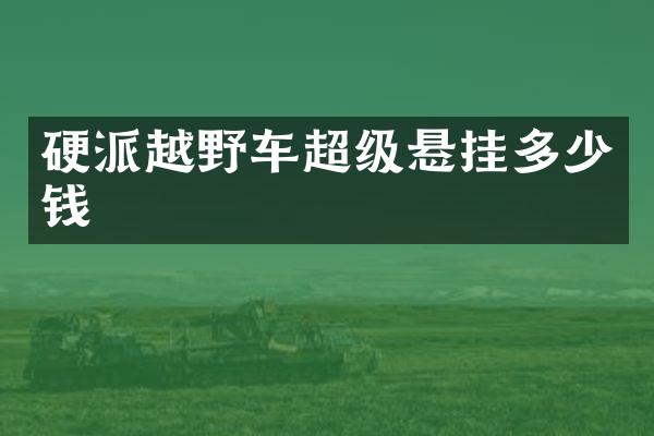 硬派越野车超级悬挂多少钱