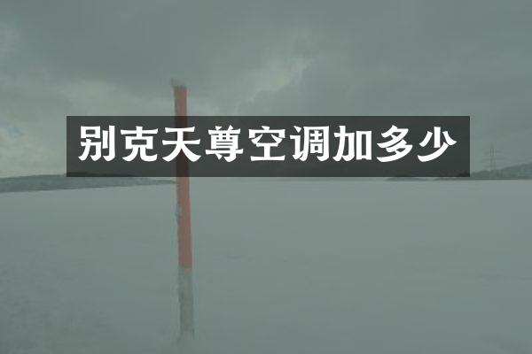 别克天尊空调加多少