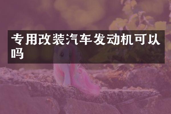 专用改装汽车发动机可以吗