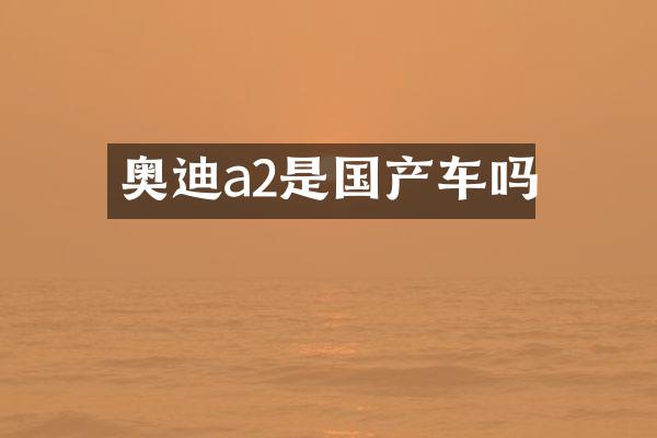奥迪a2是国产车吗