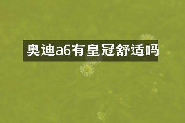 奥迪a6有皇冠舒适吗