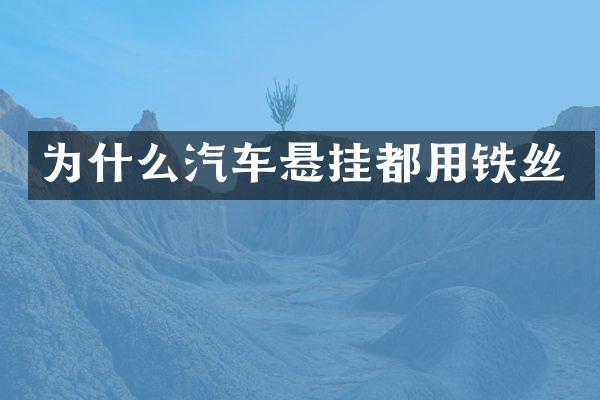 为什么汽车悬挂都用铁丝